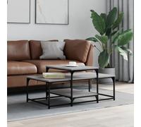 RMIHSJG Table basse grise Sonoma 102 x 60 x 45 cm - En bois - Petite table d'appoint - Pour chambre à coucher, salon, extérieur, bureau