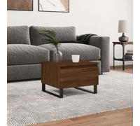 RMIHSJG Table basse marron aspect chêne 50 x 46 x 35 cm en matériau dérivé du bois Table basse Table d'appoint Table d'appoint d'extérieur Petite table pour salon, bureau, extérieur chambre à coucher