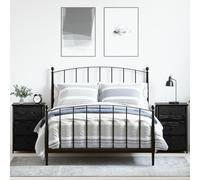 RMIHSJG Table de chevet Black Oak en bois de chêne noir avec 3 tiroirs par table, ensemble de 2 meubles de chambre à coucher pour espace de rangement, tables de chevet modernes avec pratique