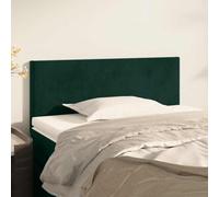RMIHSJG Tête de lit classique en velours doux vert foncé 90 x 5 x 78/88 cm avec pieds en bois réglables en hauteur pour un soutien robuste lorsque vous êtes assis au lit
