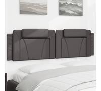 RMIHSJG Viana Coussin de tête de lit Gris 180 cm en cuir synthétique avec fermeture éclair pour un montage et un soutien dorsal faciles Rembourrage anti-taches pour le confort du lit et la chambre à