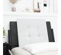 RMIHSJG Zadar Coussin de tête de lit 80 cm en cuir synthétique blanc et noir, coussin durable anti-taches avec fermeture éclair, intérieur en mousse souple