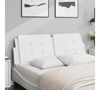 RMIHSJG Zadar Coussin de tête de lit Blanc 140 cm en cuir synthétique durable rembourré anti-taches avec fermeture éclair pour un montage facile, design luxueux pour soutien du dos