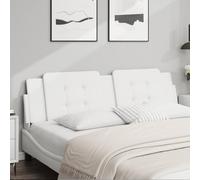 RMIHSJG Zadar Coussin de tête de lit en cuir synthétique blanc 183 cm avec rembourrage en mousse pour soutien du dos, coussin anti-taches avec fermeture éclair et fermeture