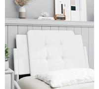 RMIHSJG Zadar Coussin de tête de lit en cuir synthétique blanc 80 cm avec rembourrage durable anti-taches avec fermeture éclair pour un montage facile, rembourrage en mousse souple