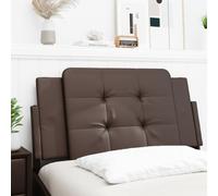 RMIHSJG Zadar Coussin de tête de lit en cuir synthétique Marron 100 cm Rembourrage durable anti-taches avec fermeture éclair pour un montage et un soutien dorsal faciles