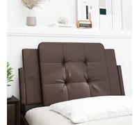 RMIHSJG Zadar Coussin de tête de lit marron 80 cm en cuir synthétique avec rembourrage en mousse pour soutien du dos, rembourrage anti-taches avec fermeture éclair et fermeture pour une facilité