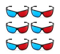 RmKbe 6 pièces lunettes de jeu de film 3D lunettes 3D rouge-bleu lunettes de Vision 3D lunettes 3D anaglyphe pour jeu de cinéma maison