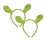 RmKbe Lot de 2 bandeaux amusants avec oreilles vertes - Pour Halloween, monstre, cosplay