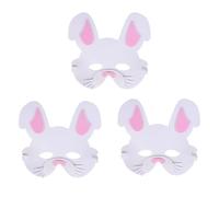 RmKbe Lot de 3 masques en mousse pour lapin de Pâques, accessoire de costume de Pâques, chasse aux œufs, activités de jeu pour garçons et filles