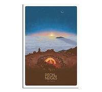 RMLKS Poster de voyage vintage Piton des Neiges Décoration murale Cadeau