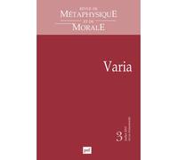 RMM 2015, n° 3 Varia - Collectif - Puf - broché - Revue