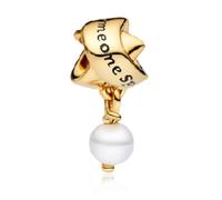 RMMY Collier En Argent Sterling 925 Avec Pendentif Ruban Doré Bijou Pour La FêTe Des MèRes Avec Zircone.