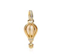 RMMY Gold Hot Air Balloon Charms En Argent 925 Pour Bracelet Collier Charm Dangle Cadeaux Pour Femmes