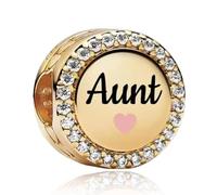 RMMY Gold Love Tante Perles S925 Sterling Silver Lady Bracelet Collier Pendentif