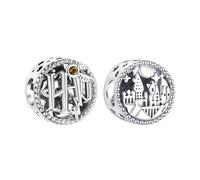 RMMY Perles en argent sterling 925 : Pierre du sorcier Charms Château Magique pour Bracelet Collier Bijoux de Noël pour la Fête des Mères avec Zircone (Lot de 2)