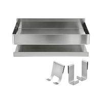 RMNKTHC Duschablage sans perçage 23*9*7,5 cm Panier de douche autocollant, étagère de salle de bain inoxydable, rangement gain de place pour shampoing et gel douche, étagère de cuisine sans perçage