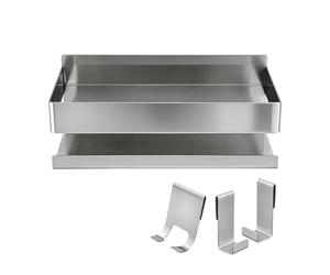 RMNKTHC Duschablage sans perçage 23*9*7,5 cm Panier de douche autocollant, étagère de salle de bain inoxydable, rangement gain de place pour shampoing et gel douche, étagère de cuisine sans perçage
