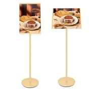 RMNKTHC Présentoir A3 en alliage d'aluminium - Support réglable en angle étanche - Tableau de menu pour affaires, entrée, événement (doré)