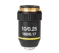 RMS 195 Objectif achromatique pour microscopes biologiques, boîte de rangement anti-poussière Grossissement 4X à 100X pour des observations sûres (10X)