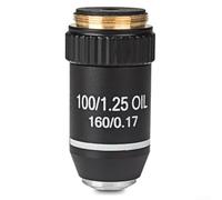 RMS 195 Objectif achromatique pour microscopes biologiques, boîte de rangement anti-poussière Grossissement 4X à 100X pour des observations sûres (100X)