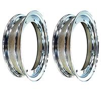 RMS - 3.50-10 - Lot de 2 enjoliveurs chromés pour Piaggio Vespa PX 125/150/200