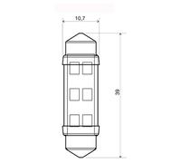 Rms Ampoule 12v Sv8.5 6 Led