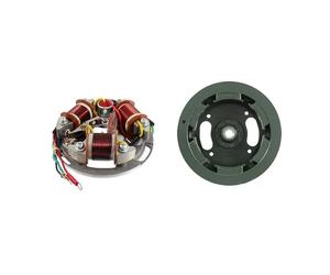 Rms Classic Stator et volant complet RMS Classic Piaggio Vespa 6 Volt 150776-133503-71473-97709-56747 - Adaptable pour Vespa 125 VNA-VNB-GT-GTR 1°-Super-TS 1°-150 VBA-VBB-GL-Sprint-Super 1°