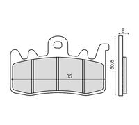 Rms Bmw R 1200 Gs 225103193 Sintered Brake Pads Argenté