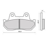 Rms Plaquettes De Frein Frittées Honda Cb 125cc 225103583