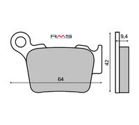 Rms Plaquettes De Frein Organiques Husqvarna Cr 125/250cc 225100750