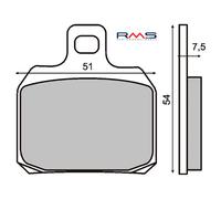 Rms Plaquettes De Frein Organiques Piaggio X9 Amalfi 180-250cc 225100490