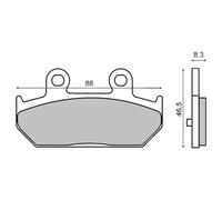 Rms Plaquettes De Frein Organiques Suzuki Burgman 400cc 225101500