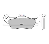 Rms Plaquettes De Frein Organiques Yamaha X-max 250cc 225100770