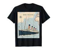 RMS Titanic 1912 Motif traversée de l'Atlantique T-Shirt