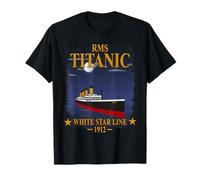 RMS Titanic Bateau de croisière rétro vintage pour enfant Blanc T-Shirt