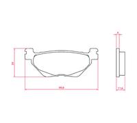 Rms Yamaha T-max 560 225103823 Sintered Brake Pads Clair