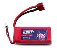 RMT Models Batterie LiPo 7,4 V 1600 mAh | 2S 30C Softpack | Fiche T-Dean JST-XH Balancer | 69 × 34 × 19 mm 90 g | Énergie de rechange | RC Auto Boot Crawler Truck Tank Drone Robot | Charge rapide
