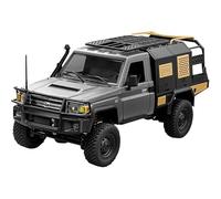 RMT MODELS Voiture RC Toyota Land Cruiser Supertourer 1:12, 4 roues motrices, télécommande 2,4 GHz 100 m, batterie Li-ion 7,4 V 1200 mAh, éclairage LED, autonomie de 60 min, pointe 8 km/h (argenté)