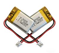 RmtcBal Lot de 2 batteries LiPo 3,7 V au lithium polymère 200 mAh 502030 rechargeables, idéales pour les petits drones et appareils électroniques avec connecteur JST 2.0 3,7 V