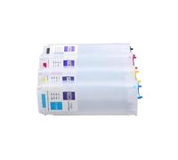 RMXGZQ Cartouche d'encre Rechargeable 4 Couleurs 280 ML avec Puce Compatible avec Les Traceurs DesignJet T730 et T830 (Cyan, Magenta, Jaune, Noir Mat)(One Set Without Chip)