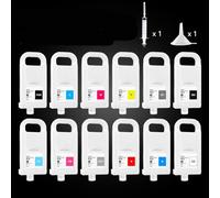 RMXGZQ Cartouche d'encre Rechargeable PFI-1700, 12 Options, avec Puce Stable, Compatible avec Les modèles d'imprimante PRO-2000 PRO-4000s PRO-6000s PRO-6100 pour Le numéro de pièce PFI1700(1 PC - PM)
