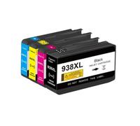 RMXGZQ Jeu de Cartouches d'encre compatibles avec Les imprimantes OfficeJet Pro 9110b, 9120, 9130, 9720, 9730 (remplace 4S6X3A, 4S6X0A) - Noir, Cyan, Magenta, Jaune(938 4Color 1set)