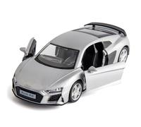 RMZ City Compatible avec Voiture Audi R8 en Alliage moulé sous Pression 1:36 - Véhicules à Tirer vers l'arrière - pour Tout-Petits, Enfants, garçons et Filles - Cadeau argenté