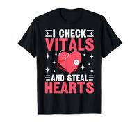 RN Nurse Life Check Vitals and Steal Hearts T-Shirt