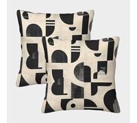RNDKAUUIE Géométrie Canapé Coussins Ensemble De 2 Pièces Motif géométrique d'oreiller d'oreiller Carrées Cacher La Fermeture À Glissière pour Canapé Lit Chambre Chaise Jardin 45x45cm