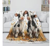 RNDKAUUIE Vaches laitières Couverture Imprimée en 3D pour Canapé, Lit, pour Toutes Les Saisons, pour Adultes Et Enfants 70x80inch(180x200cm)