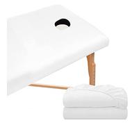 rngwaper Lot de 2 Drap Housse Table de Massage avec Trou, 80 x 190cm Imperméables Housses de Protection pour Lit de Massage - Résistantes à l'huile - Lavables Drap Housse de Protection