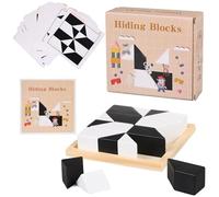 RNHDLY Jeu de puzzle cerveau en bloc de bois caché avec 80 défis