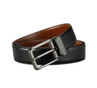 RNIEGA Ceintures en Cuir Hommes, Noir/Marron Réversible, 3,3 cm, Taille 115, Pour Jeans et Pantalons, Idéal Cadeau Homme